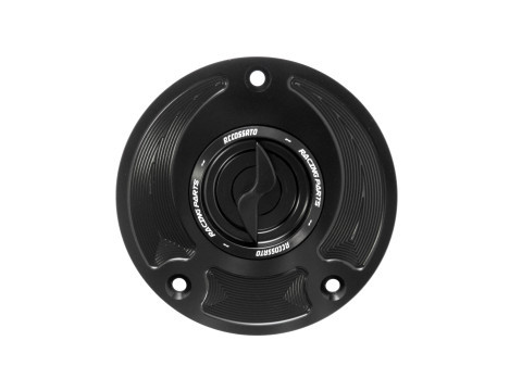 Bouchon de Réservoir de Carburant NOIR SUZUKI Accossato - Avec Fermeture Rapide - En Aluminium Usiné CNC