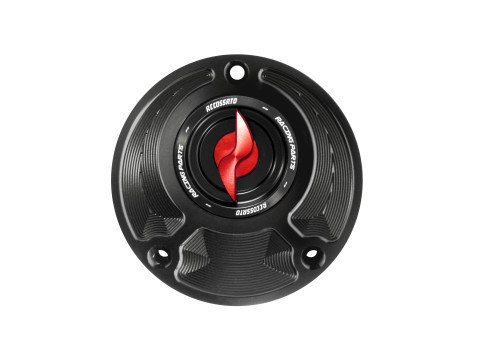 Bouchon de Réservoir de Carburant ROUGE YAMAHA Accossato - Avec Fermeture Rapide - En Aluminium Usiné CNC
