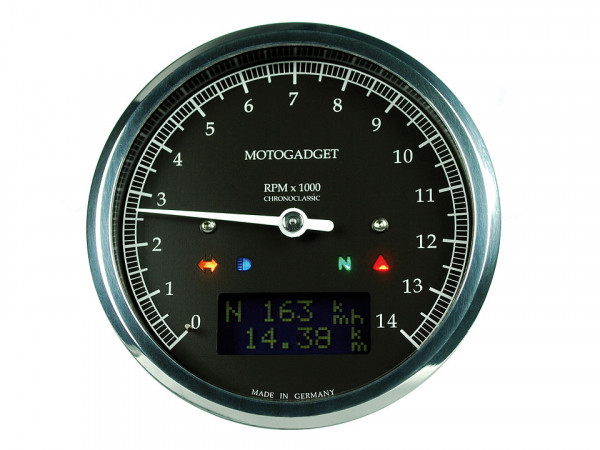 Chronoclassic Compte tour, body noir et anneau poli, noire LCD Anzeige, avec Homologué. Expédié sous 3 jours en moyenne. – 2004065