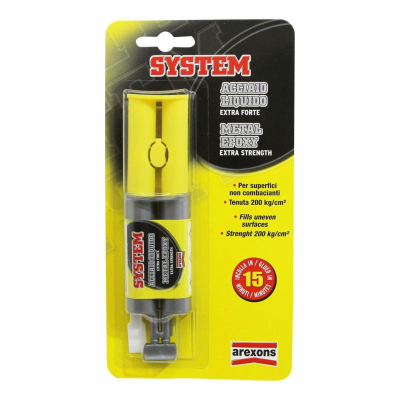COLLE Epoxy Acier Metal Ultra-Résistante 200kg/cm² 25ml AREXONS