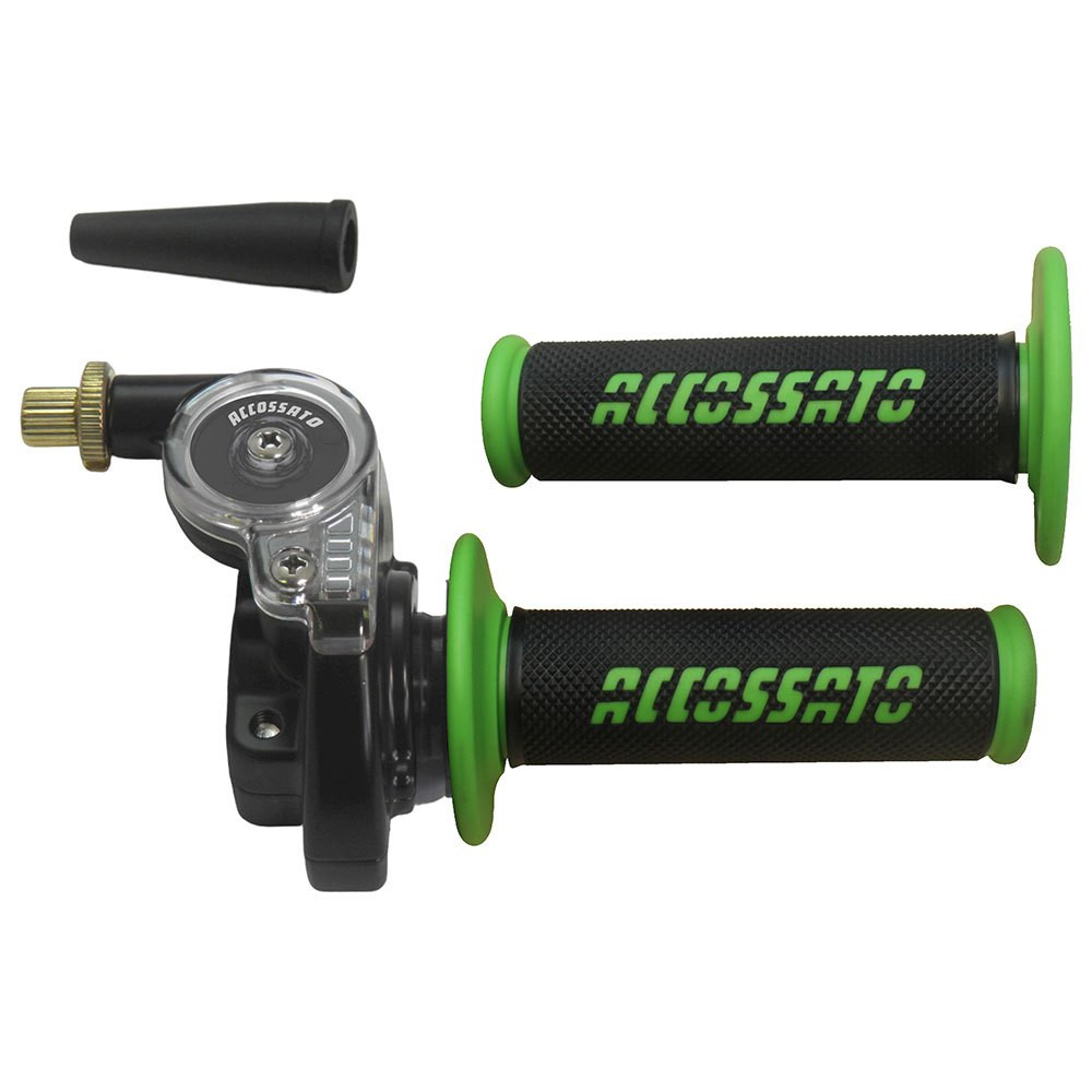 Commande d'accélérateur VERT à câble unique 2T pour scooters et motos tout-terrain ACCOSSATO