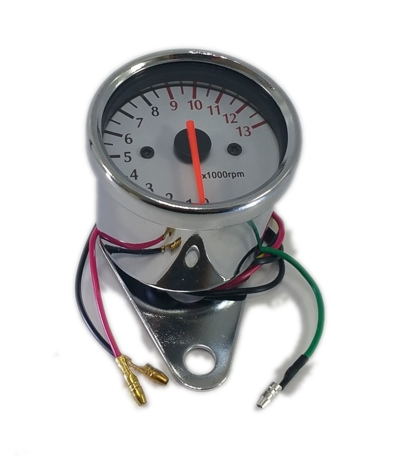 Compte tours universel chromé VINTAGE 0-13000 tr/mn