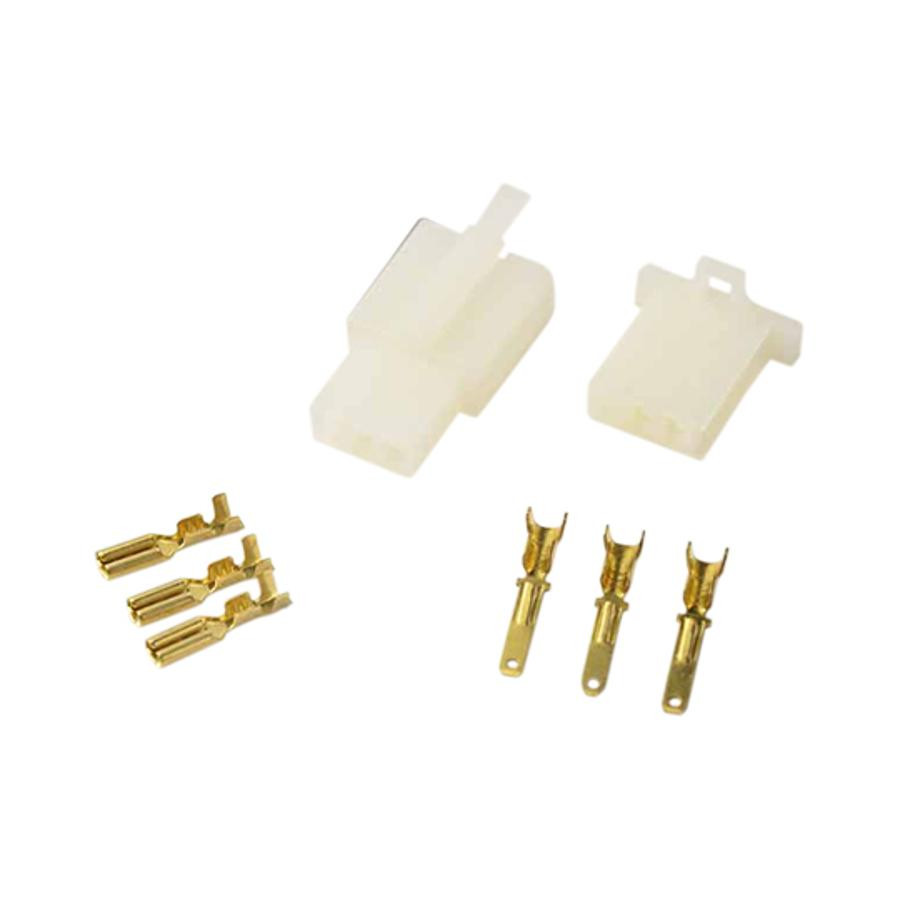 CONNECTEUR 3 COSSES Broche MALE et FEMELE Plastique