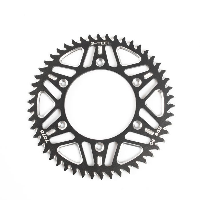 Couronne Alu S-TEEL Anti-Boue Suzuki/Yamaha Pas 420 Noir 52 dents