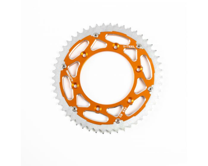 Couronne Bi-Métal S-TEEL Anti-Boue KTM/Husqvarna Pas 520 Noir/Orange 50 dents