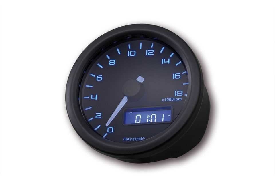 Daytona VELONA 60 Compte-tours noir 18000 trs/mn (réf. 18309)