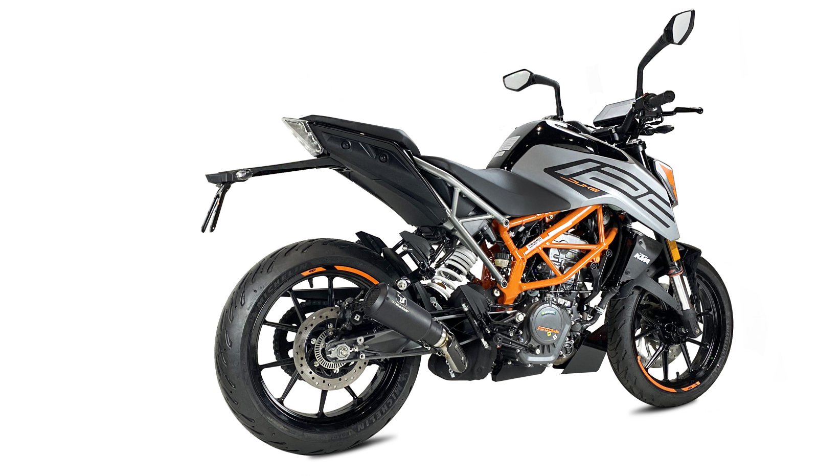 ECHAPPEMENT IXRACE MK2 INOX NOIR KTM DUKE 125/390 ANNEE 2021, 2023 (EXPEDITION IMMEDIATE)