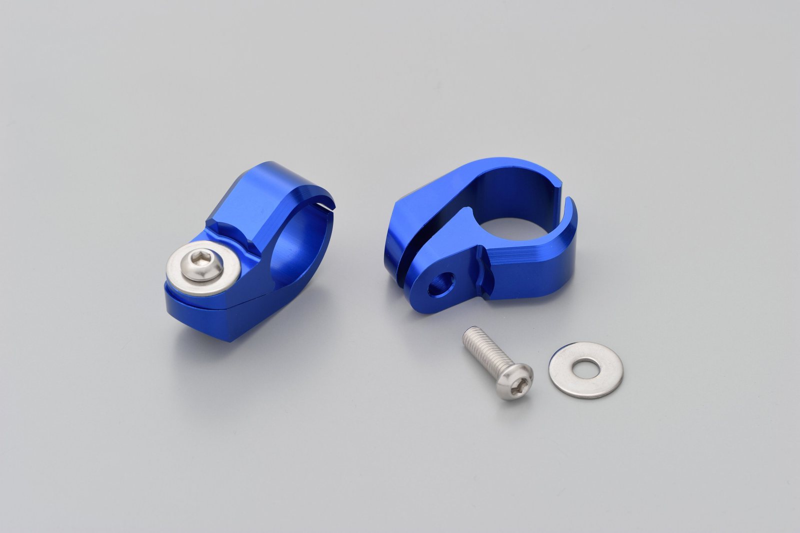 ENSEMBLE DE COLLIERS (2 PIÈCES) POUR BARRE DE RENFORT DE GUIDON, 22,2 MM, BLEU - DAYTONA