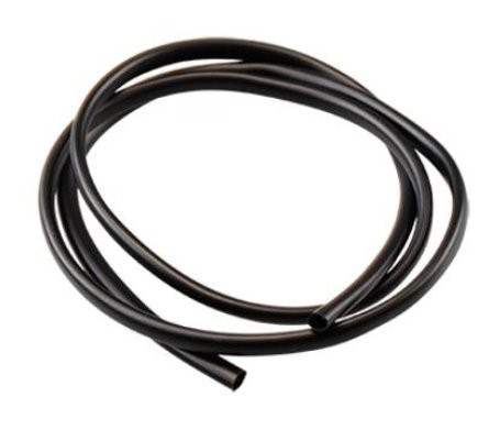 GAINE FIL ELECTRIQUE PVC / SOUPLISSEAU 6X7 NOIR 1M