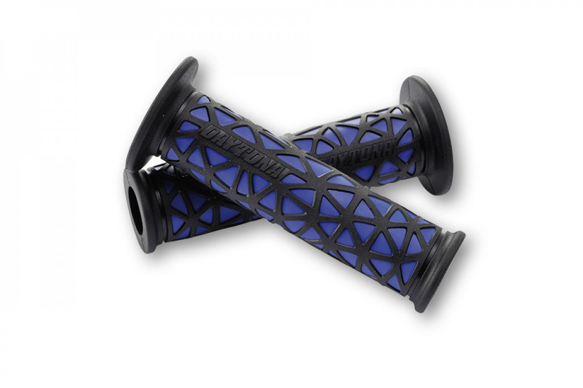 GGD-CELL Paire de poignées, bleu, pour 7/8 pouce guidons, open end