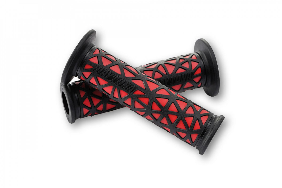 GGD-CELL Paire de poignées, rouge, pour 7/8 pouce guidons, open end
