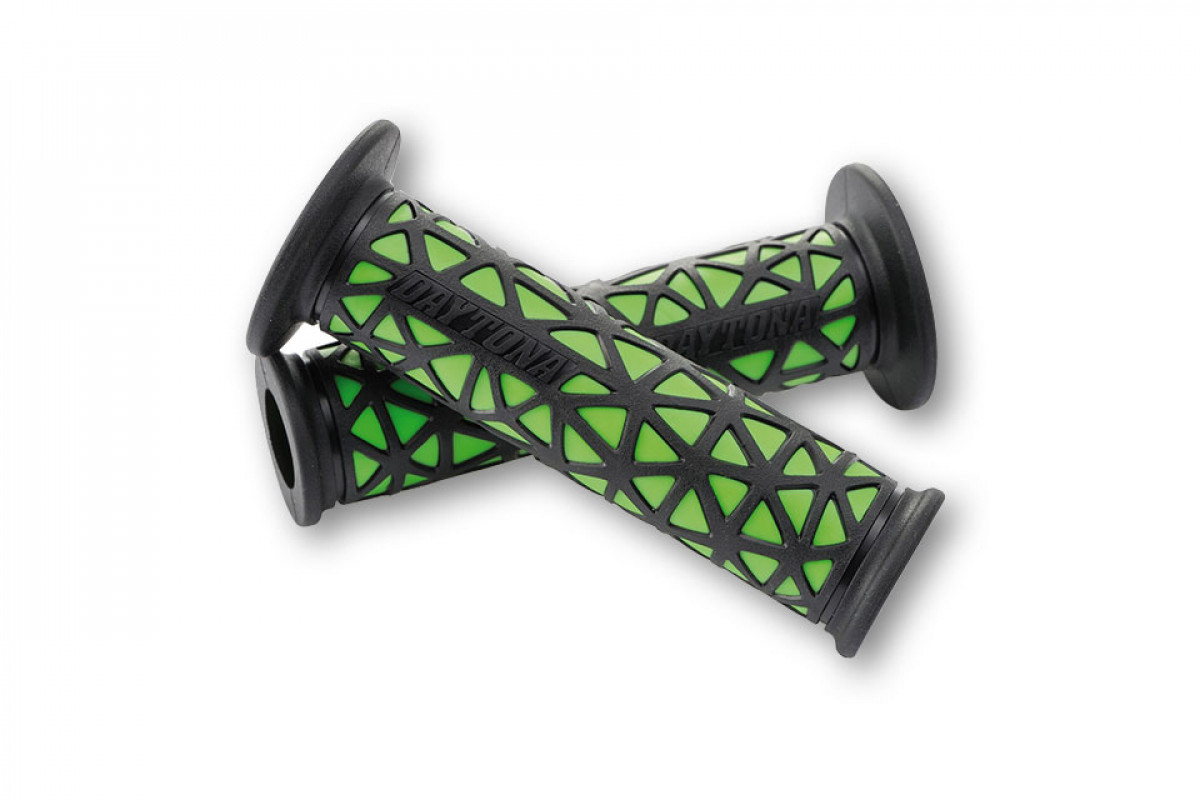GGD-CELL Paire de poignées, vert, pour 7/8 pouce guidons, open end