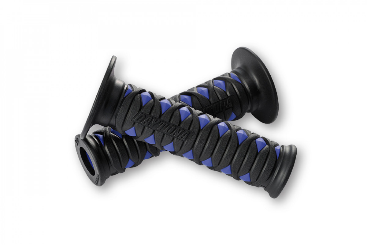 GGD-KATANA Paire de poignées, bleu, pour 7/8 pouce guidons, open end