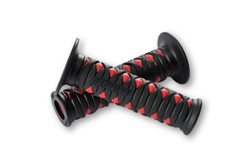 GGD-KATANA Paire de poignées, rouge, pour guidons 22mm , open end