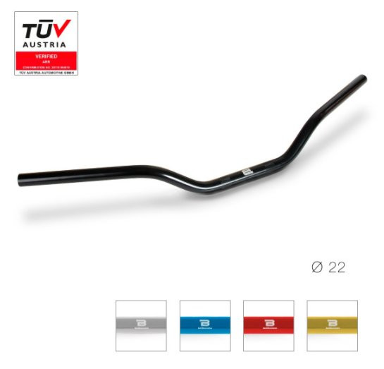 GUIDON RACING 22mm NOIR BARRACUDA