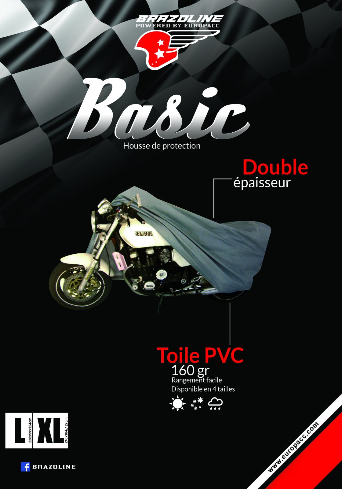 Housse moto BASIC - TAILLE XL