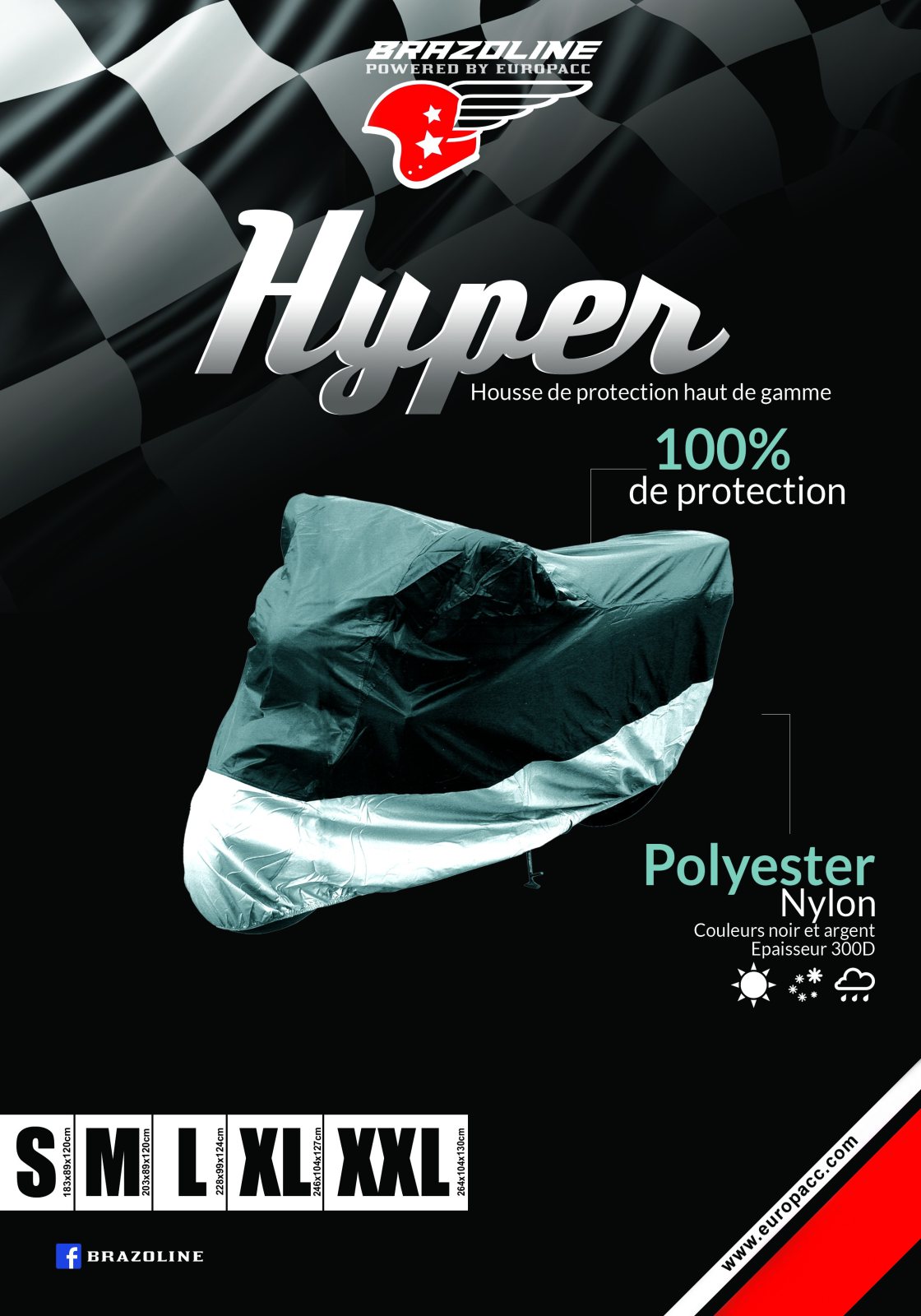Housse moto HYPER - TAILLE M