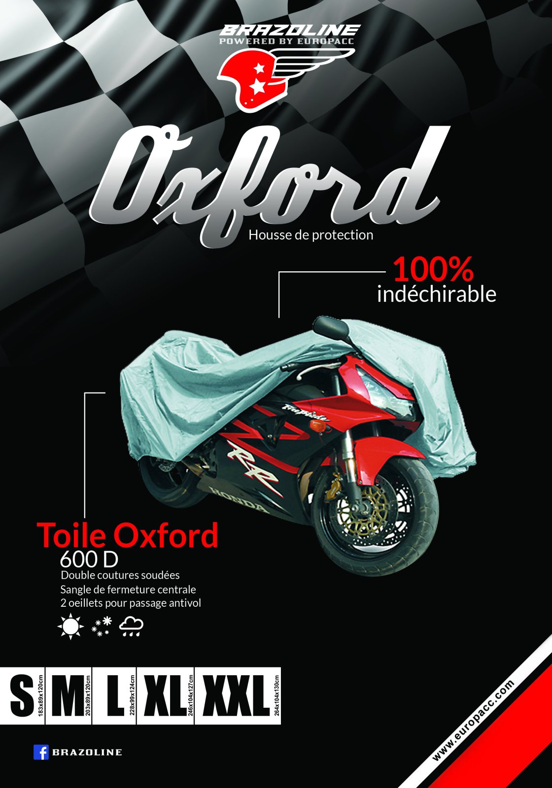 Housse moto OXFORD - TAILLE L