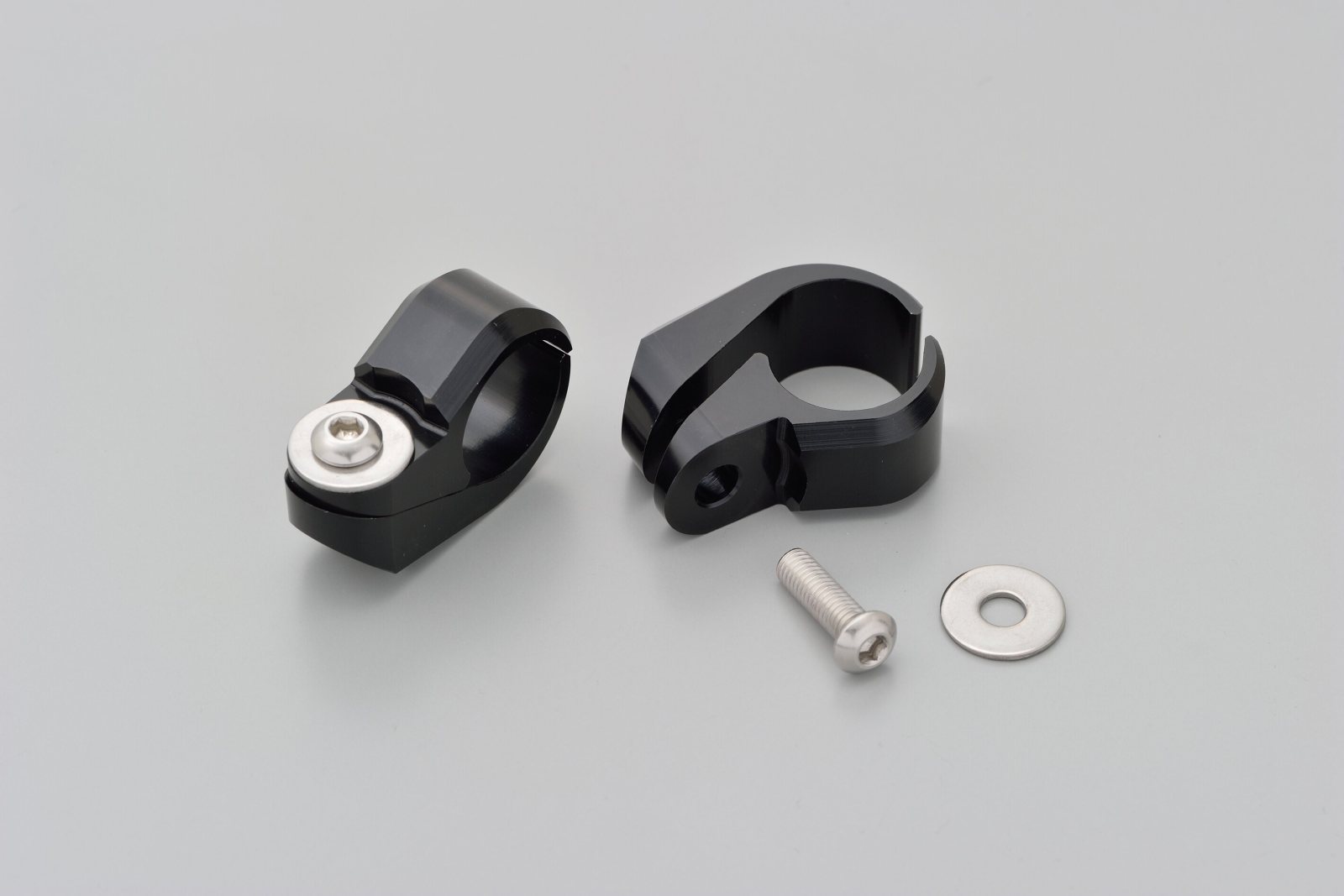 JEU DE COLLIERS (2PCS) POUR BARRE DE RENFORT DE GUIDON, 22.2MM, NOIR - DAYTONA