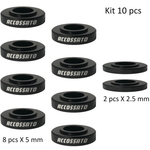 Kit de 10 entretoises pour étriers de frein radiaux, hauteur 5 mm et 2,5 mm ACCOSSATO