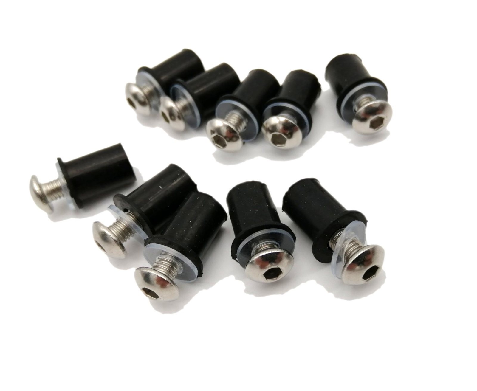Kit de 10 vis bulle de carénage ARGENT