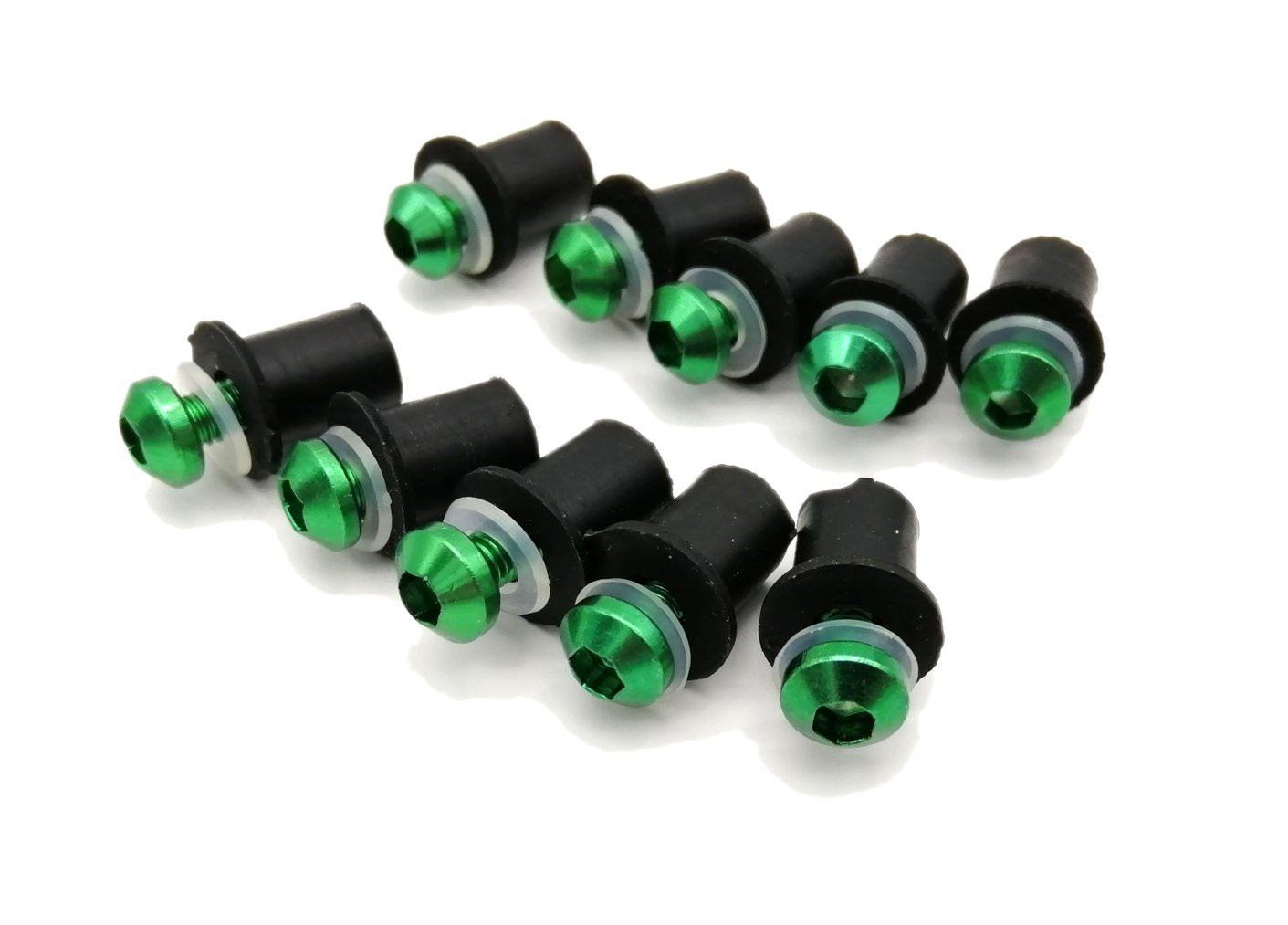 Kit de 10 vis bulle de carénage VERT