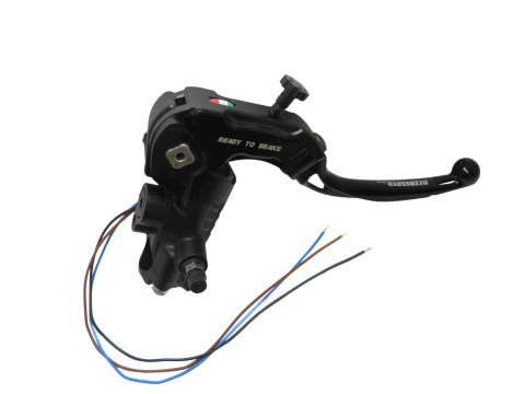 Maître-cylindre de frein PRS 19 x 17-18-19 levier COURT articulé NOIR (bouton+levier) ACCOSSATO (BREMBO 110.C740.10)