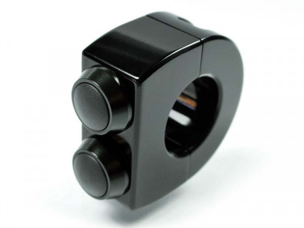 MOTOGADGET mo.switch, 2 Bouton poussoir diam. 22mm, Logement noir, bouton noir. Expédié sous 3 jours en moyenne.