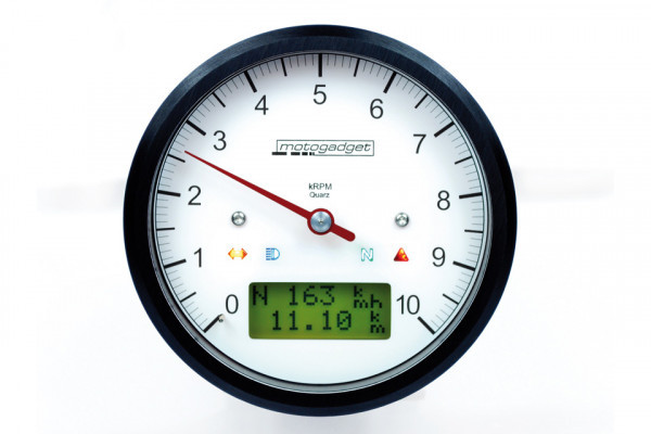 motoscope classic 10 Compte tour 0-10.000 U/min., Logement noir, anneau noir, avec Homologué. Expédié sous 3 jours en moyenne.