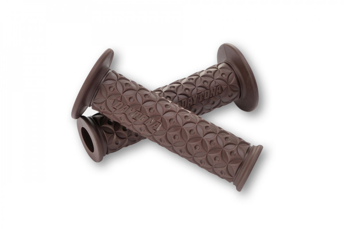 Paire de poignées GGD-NINJA, marron, pour 7/8 pouce guidons, open end