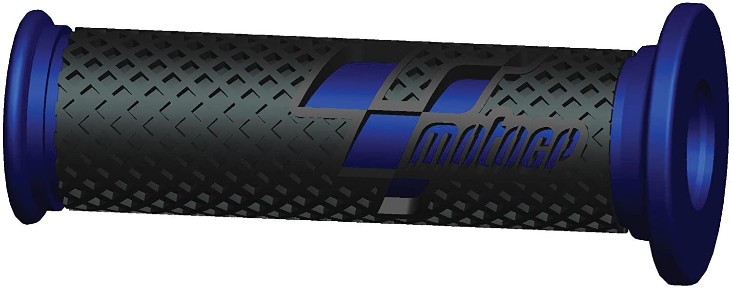 Paire de Poignées RACE NOIRE & BLEUE MOTOGP
