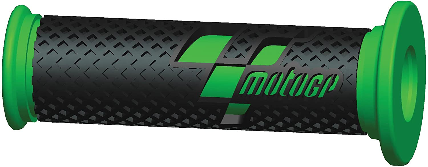 Paire de Poignées RACE NOIRE & VERT MOTOGP
