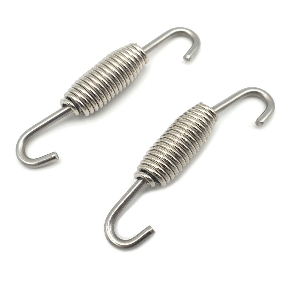 Paire de RESSORTS d'Echappement INOX - Longeur 65mm