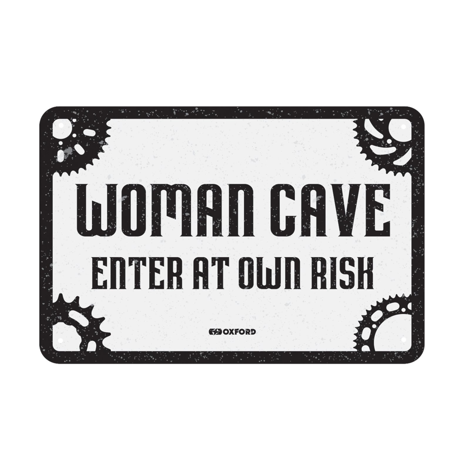Plaque Métallique Garage: WOMAN CAVE OXFORD
