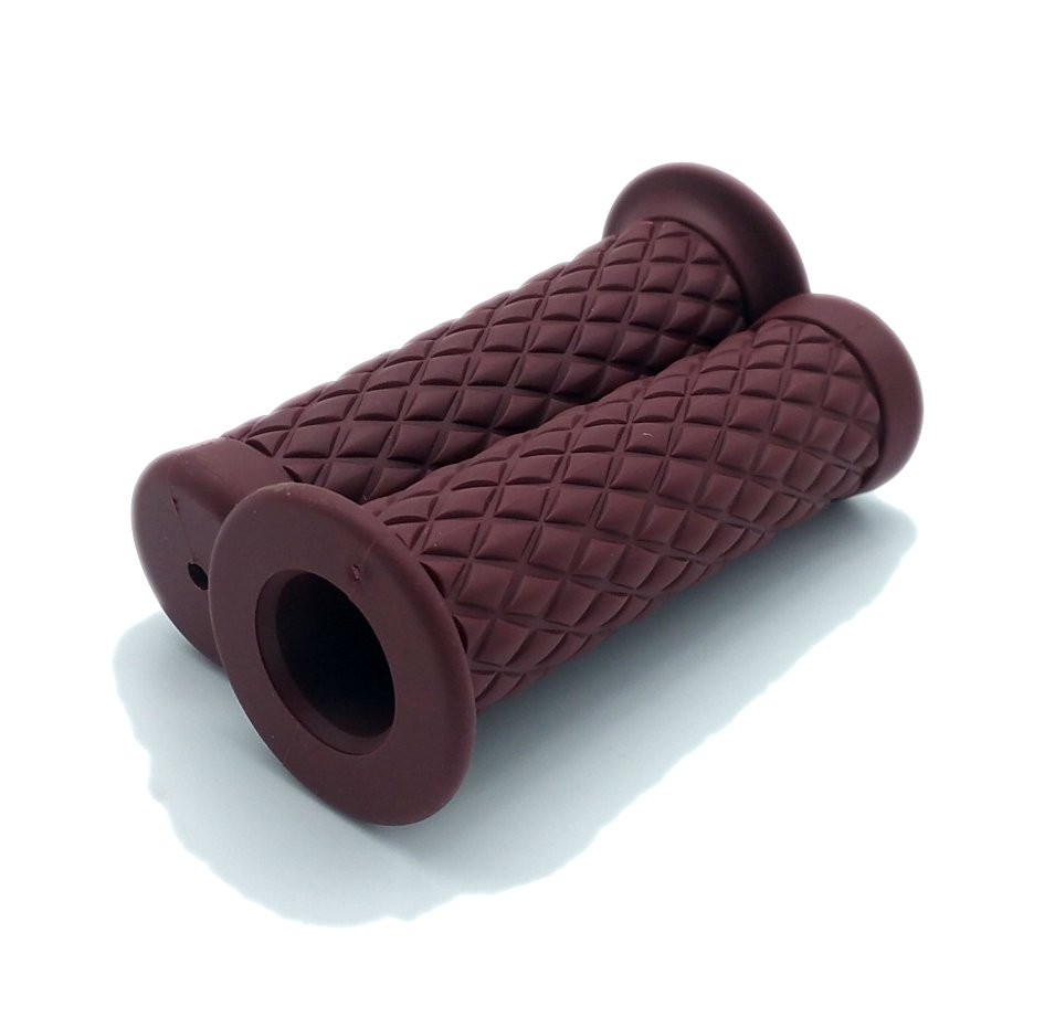 POIGNEES VINTAGE LOSANGE marron/rouge
