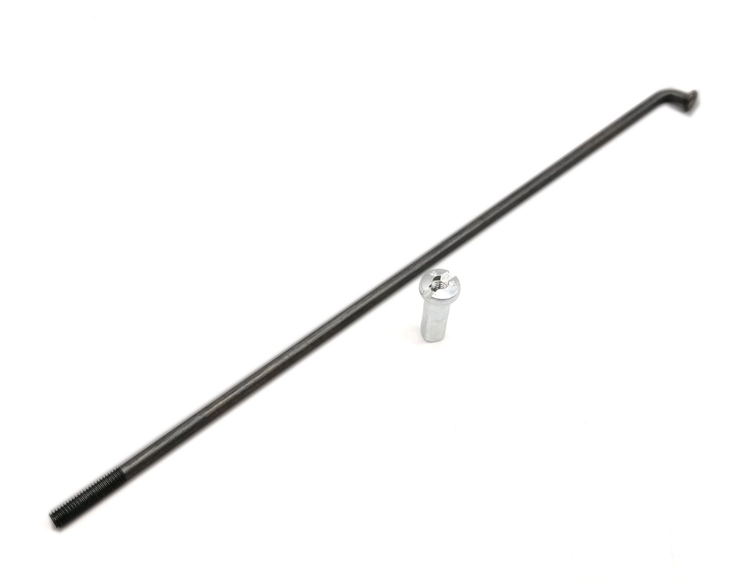RAYON de Jante 3,5mm INOX NOIR L195mm avec ECROU