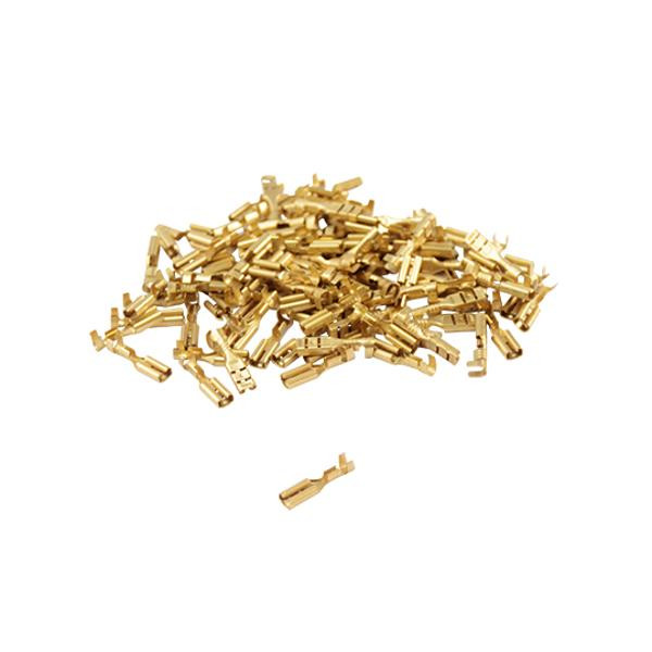 Sachet de 50 Cosses PLATES Laiton FEMELLES 3mm