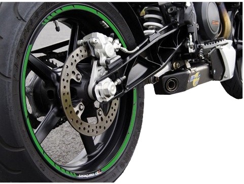 Set d'autocollants pour jante GP STYLE 2 - VERT
