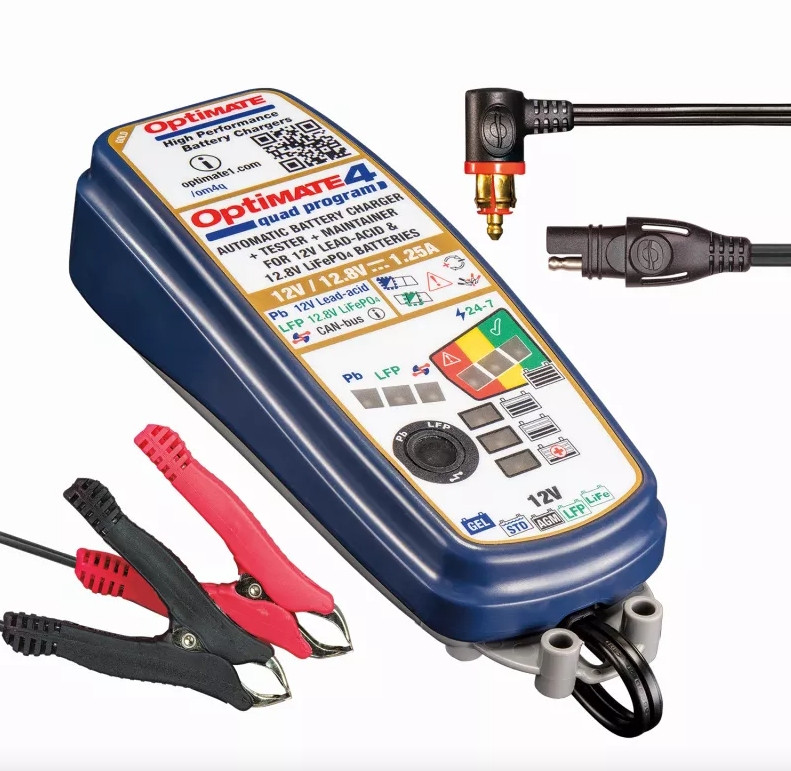 TECMATE Chargeur testeur Optimate 4 QUAD Can bus pour BMW et Triumph